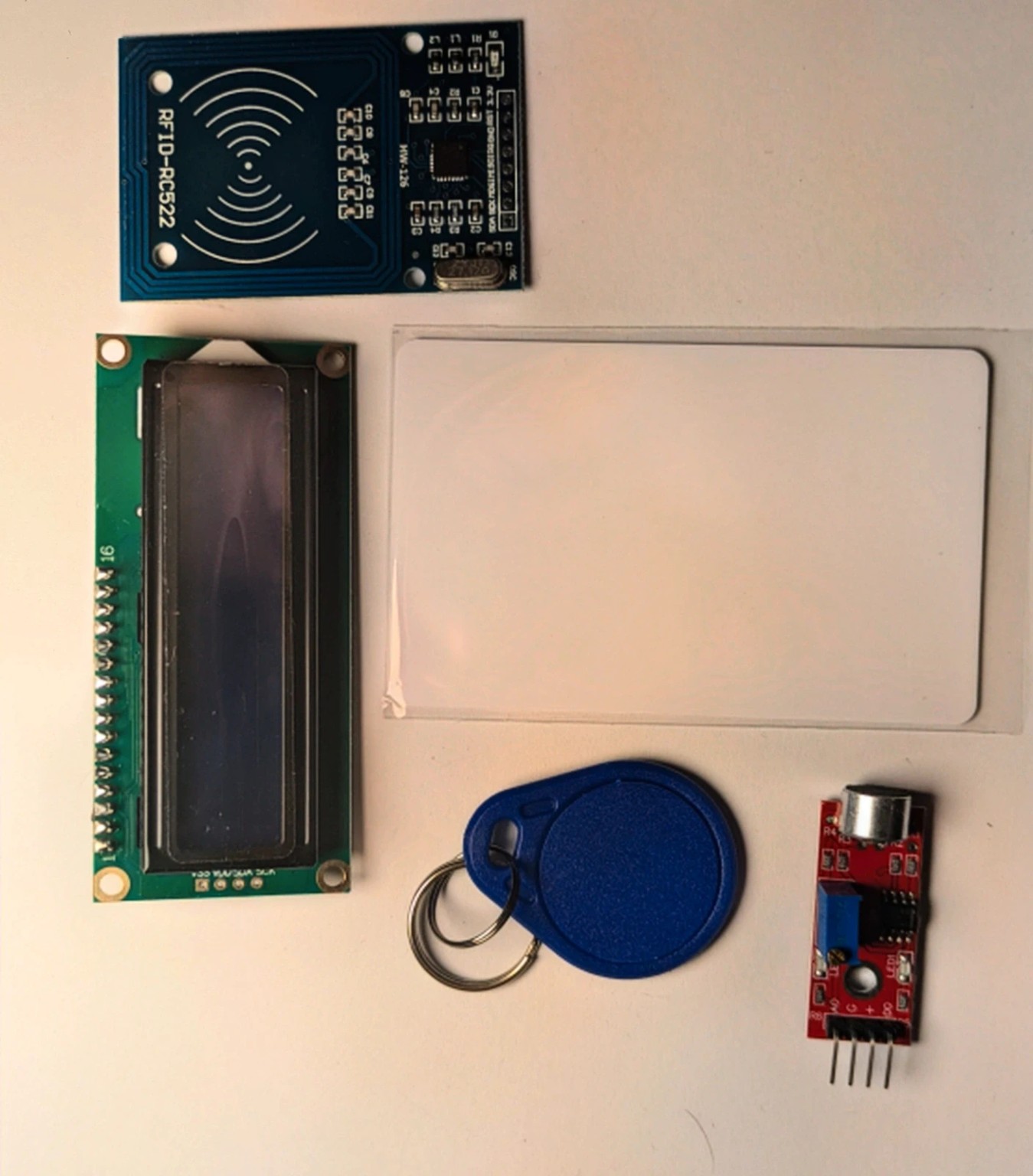 RFID reader, LCD and other modules