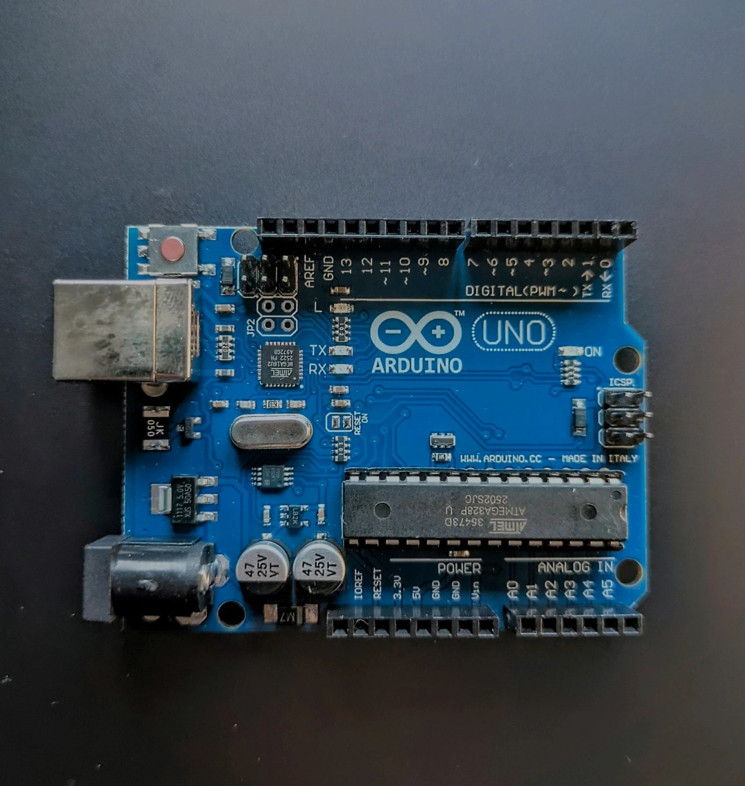 Arduino Uno R3 underside